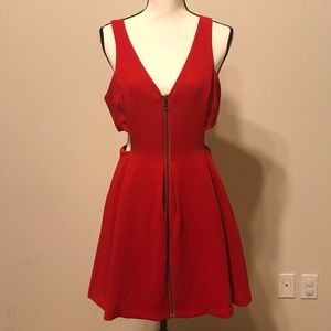 Red BCBG dress